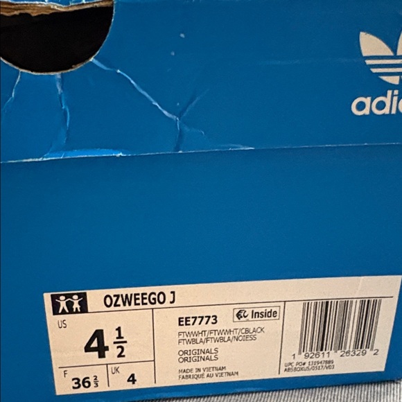 NIB [adidas] Ozweego 'J Cloud White/Grey Athletic Shoes Sneakers Youth Sz 4.5 - Picture 14 of 14